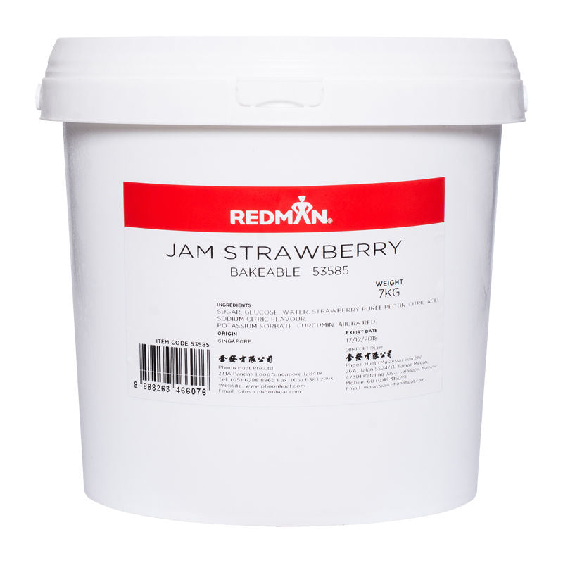 Redman Strawberry Bakeable Jam  -  7Kg