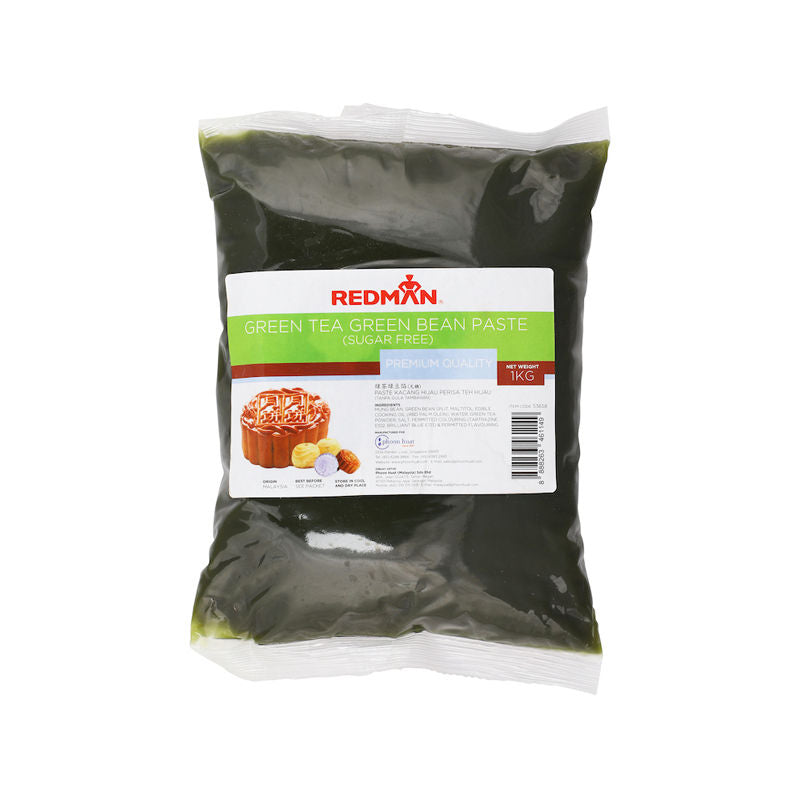 Redman Mooncake Paste Sugar Free Green Tea Mung Bean - 1 Kg