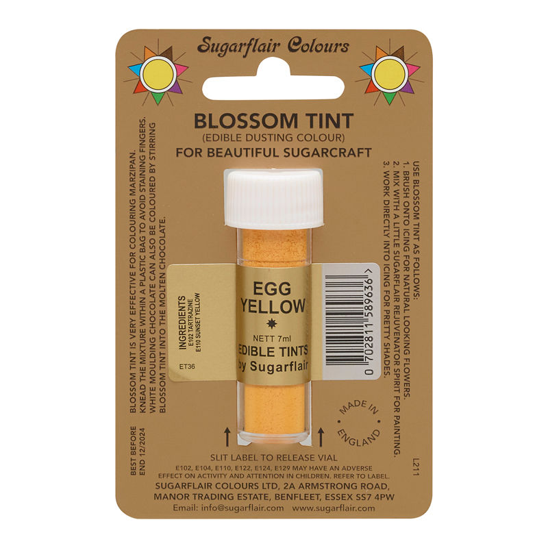 Sugarflair Tint Color Dusting Powder - Egg Yellow D108  -  7Ml
