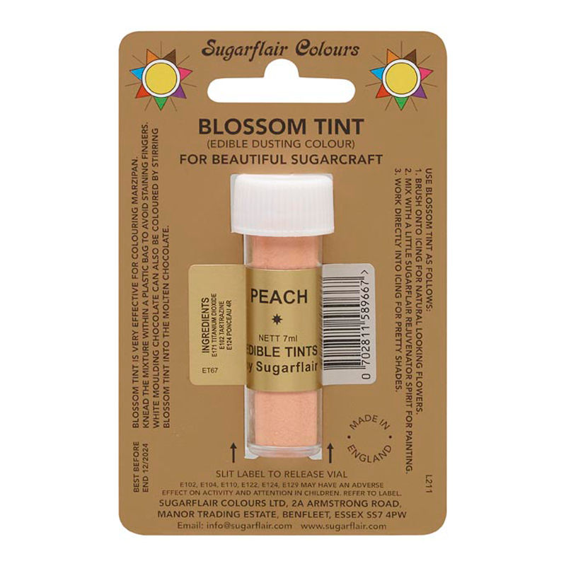 Sugarflair Tint Color Dusting Powder - Peach D110  -  7Ml