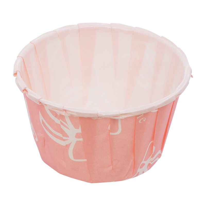 Redman Souffle Baking Case Pink/Ribbon 38X28Mm - 100 Pc