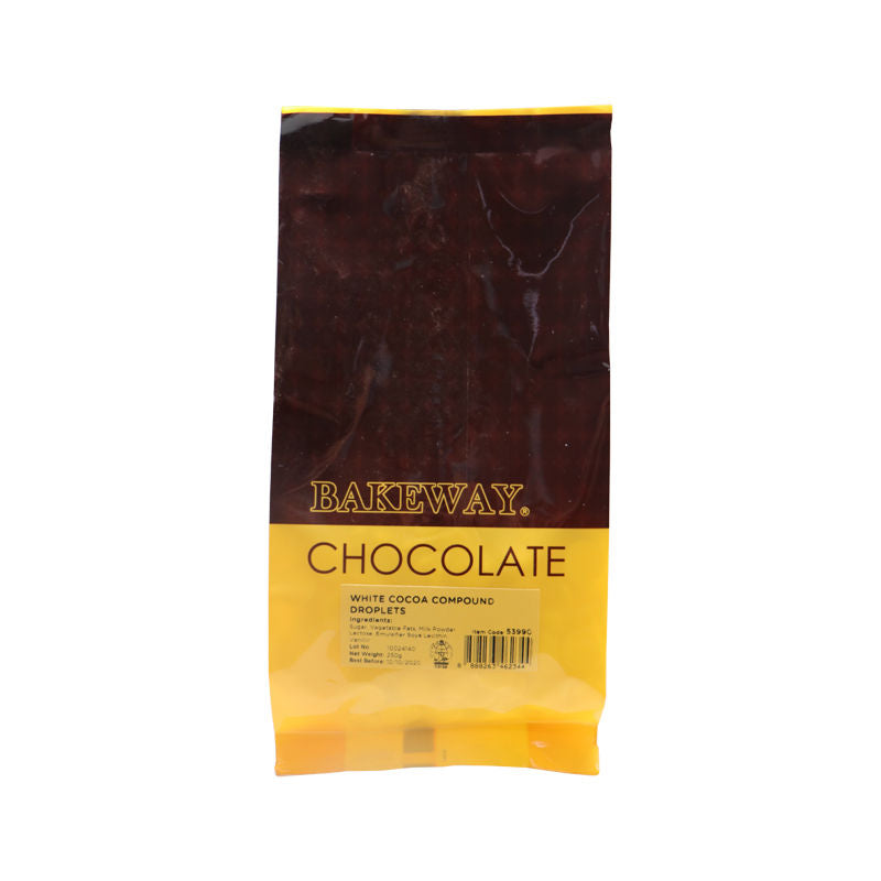 Bakeway White Cocoa Compound Droplets  - 250 G