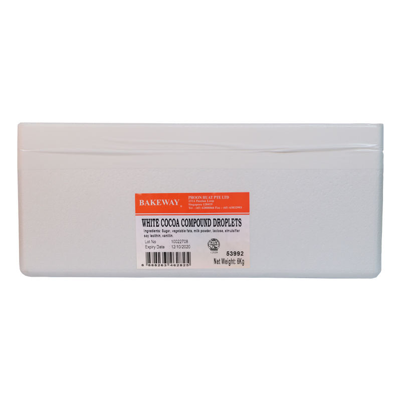 Bakeway White Cocoa Compound Droplets  -  6Kg