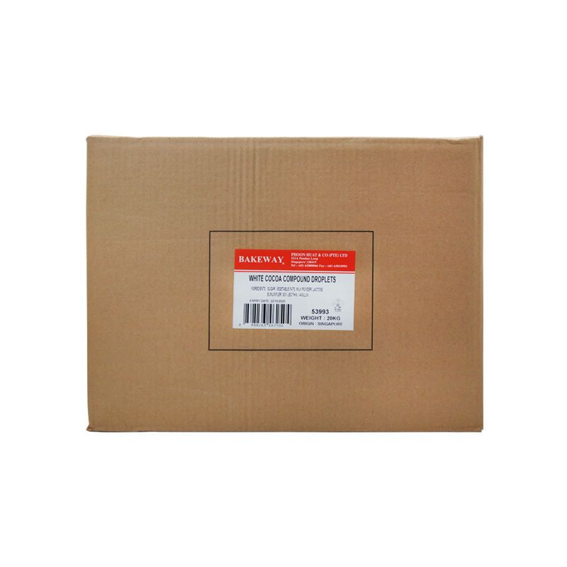 Bakeway White Cocoa Compound Droplets  - 20Kg