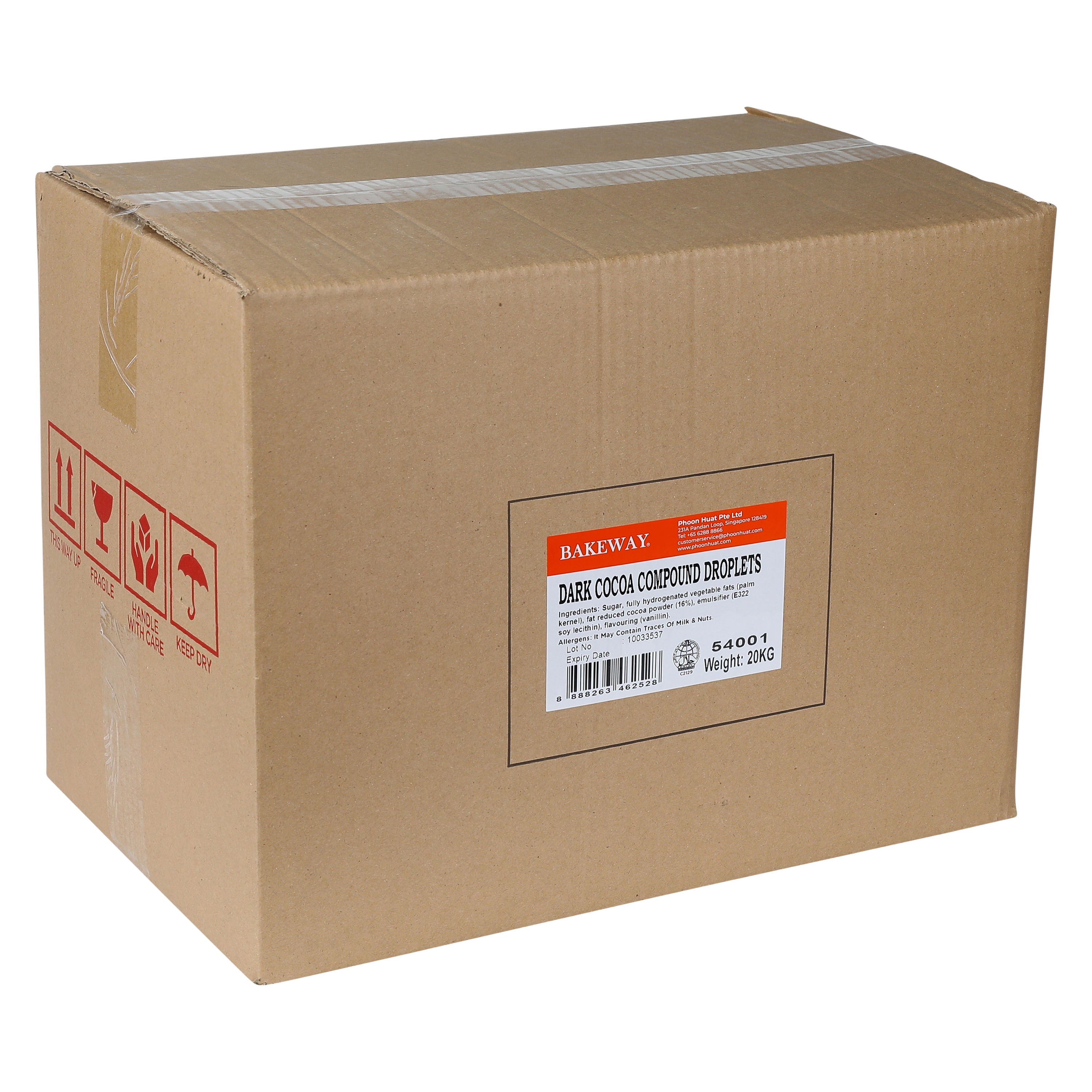 Bakeway Choc Comp Dark Drop Bakeway - 20 Kg
