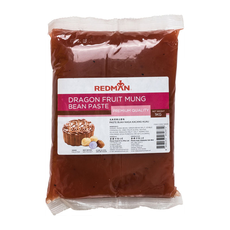 Redman Mooncake Paste Dragon Fruit Mung Bean -1 Kg
