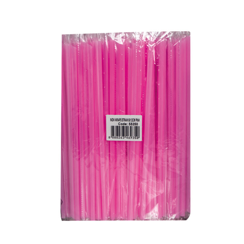 Redman Single Wrapped Straw 6X21Cm-Pink - 1 Pc