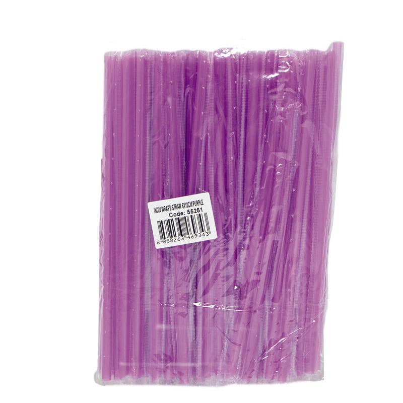 Redman Single Wrapped Straw 6X21Cm-Purple - 1 Pc
