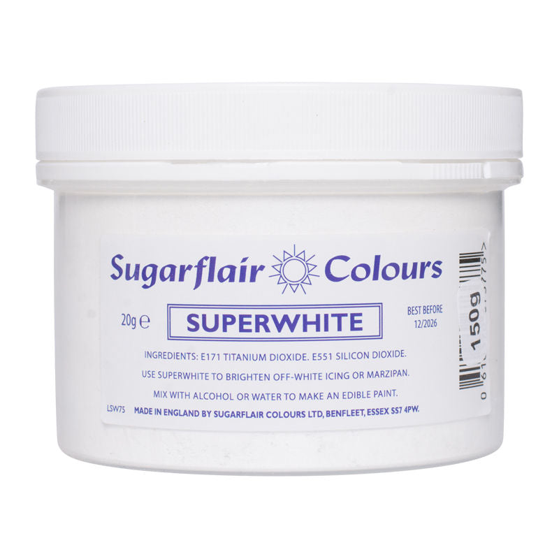 Sugarflair Superwhite-Icing Whitener J201  - 150 G