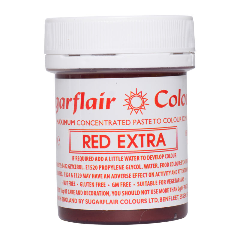 Sugarflair Max Concentrated Color Paste - Red Extra C101  -  42 G