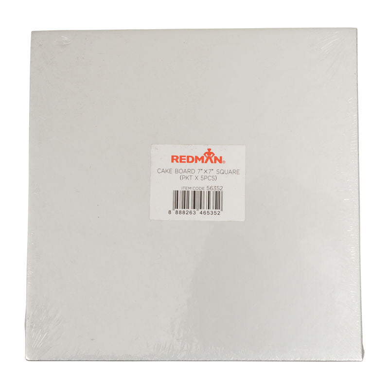 Redman Cakeboard 7" Square/Silver  - 5Pcs