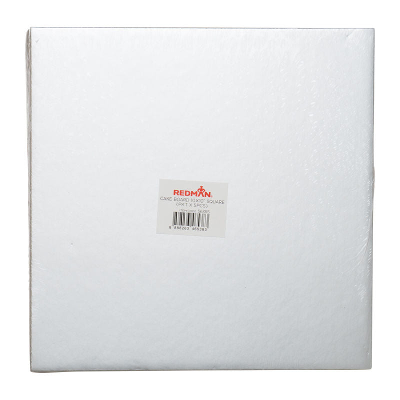Redman Cakeboard 10" Square/Silver  - 5Pcs