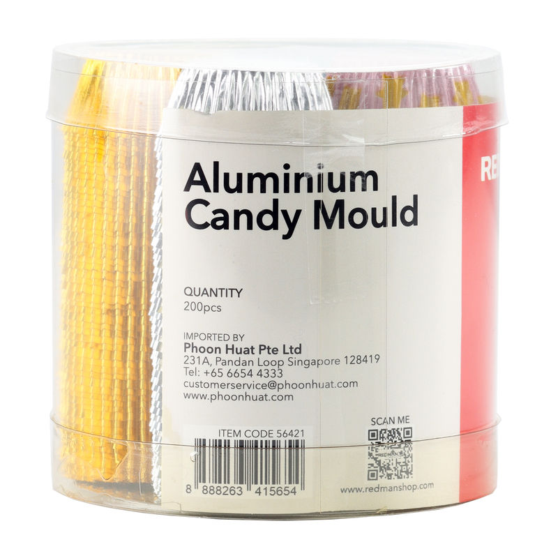 Redman Round Aluminium Candy Cup Random Design  - 100Pc