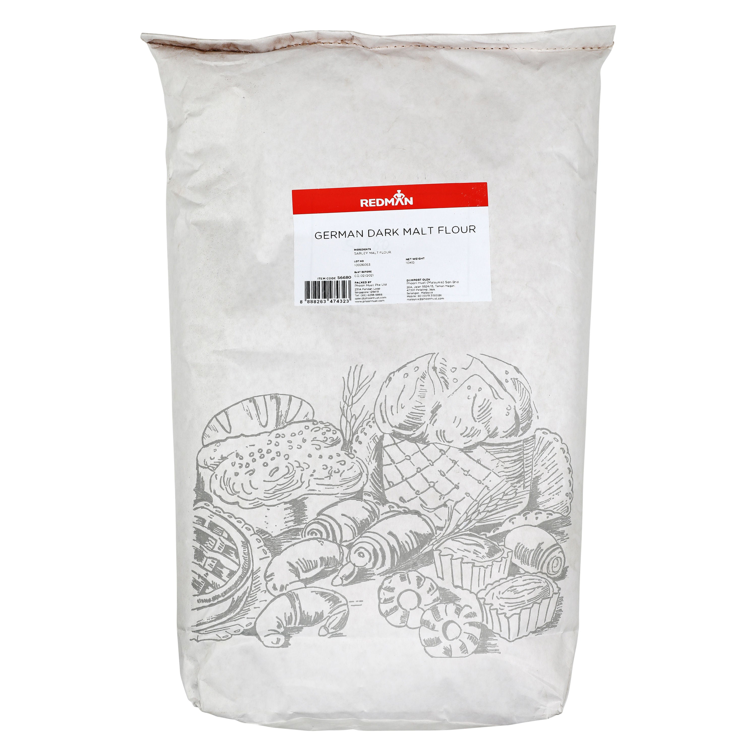 Redman Flour German Dark Malt Redman - 10 Kg
