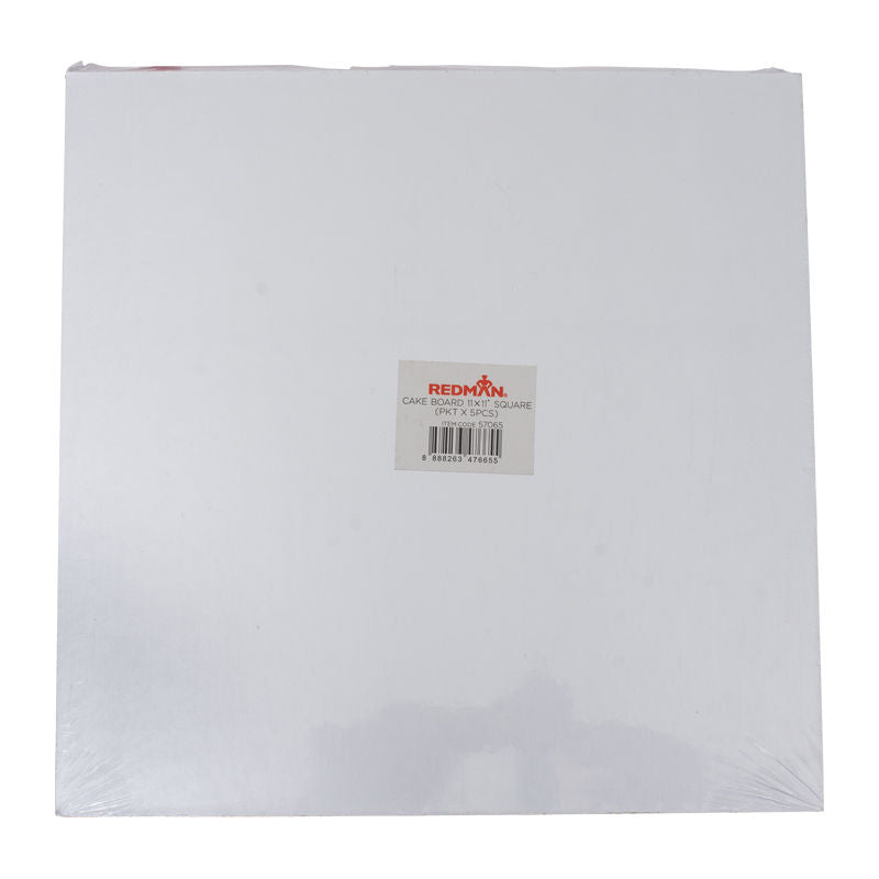 Redman Cake Board 11" Square Silver  - 5Pcs