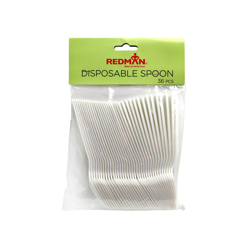 Redman Spoon Disposable Plastic - 36 Pc