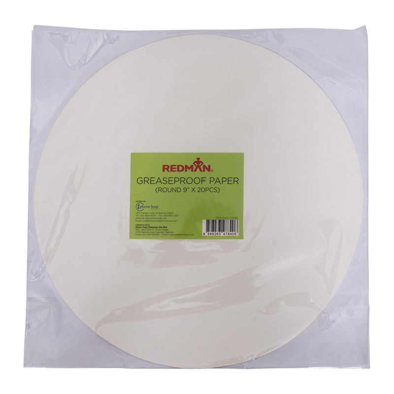 Redman Greaseproof Paper Round 9"  - 20Pc
