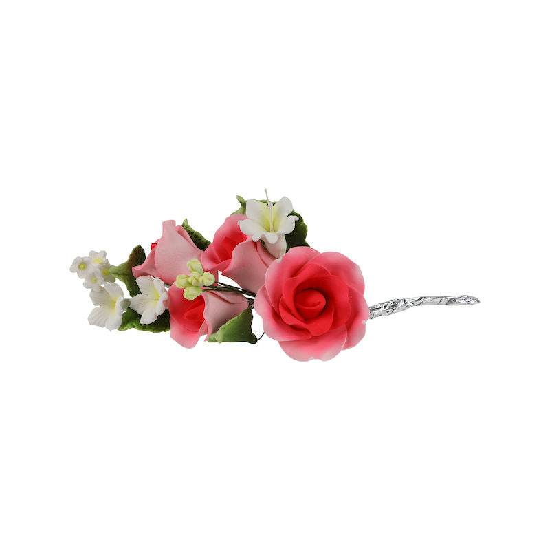 Redman Pink Small Roses Gum Paste Flowers 9X12Cm -1 Pc