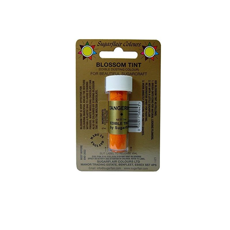 Sugarflair Tint Color Dusting Powder -Tangerine D109  -  7Ml
