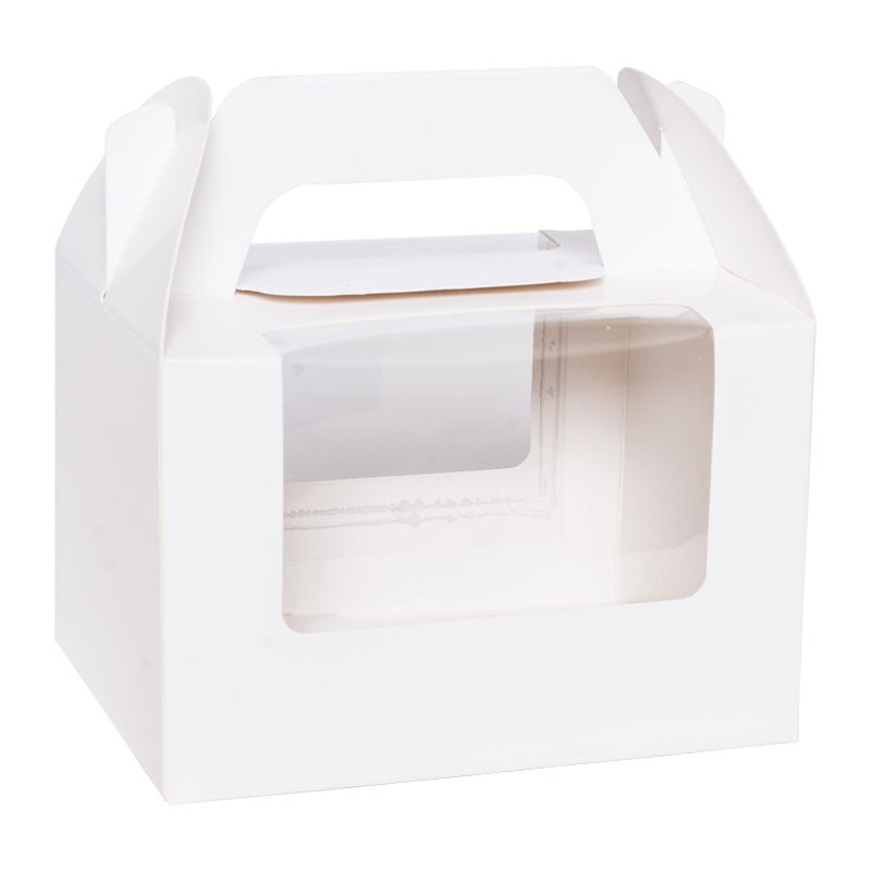 Redman Cake Box With Window & Handle 6X4.5X4"  - 5Pcs