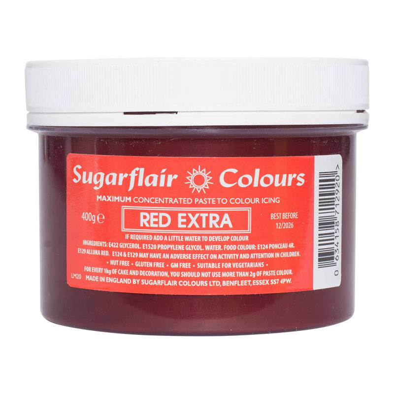 Sugarflair Max Concentrated Color Paste-Red Extra C201  - 400 G