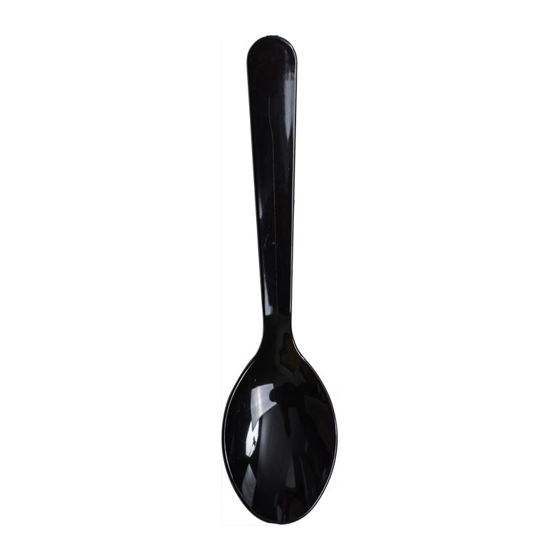 Skc Spoon Dessert Round Black105Mm  - 60 Pc
