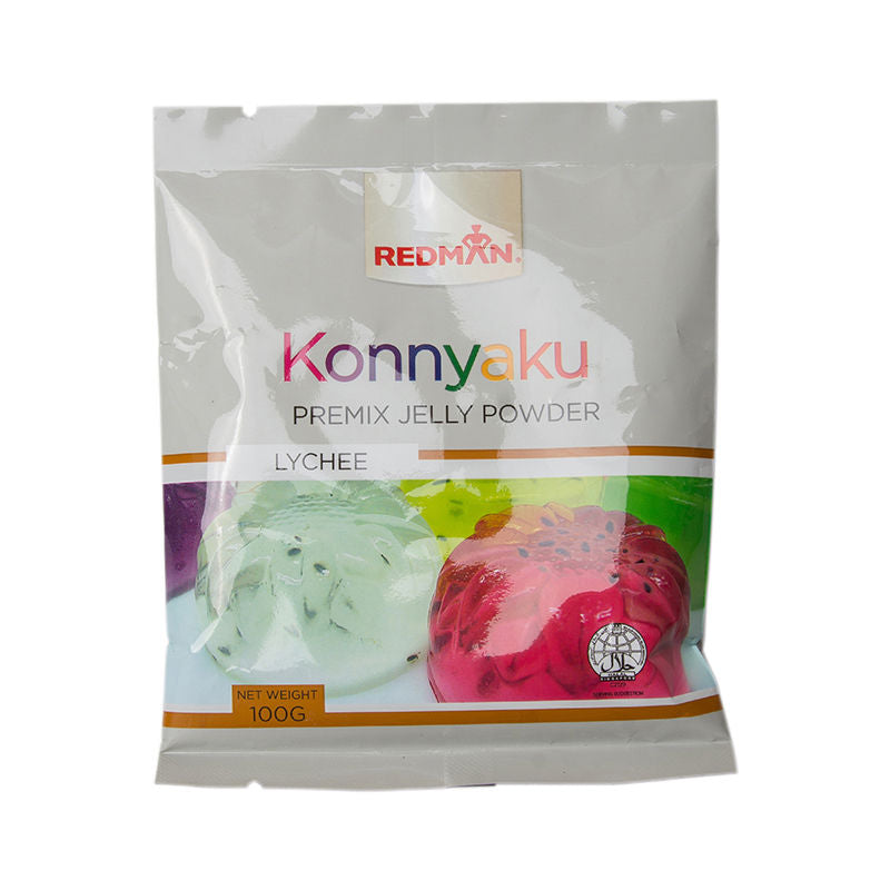 Redman Konnyaku Premix Jelly Powder Lychee  - 100 G