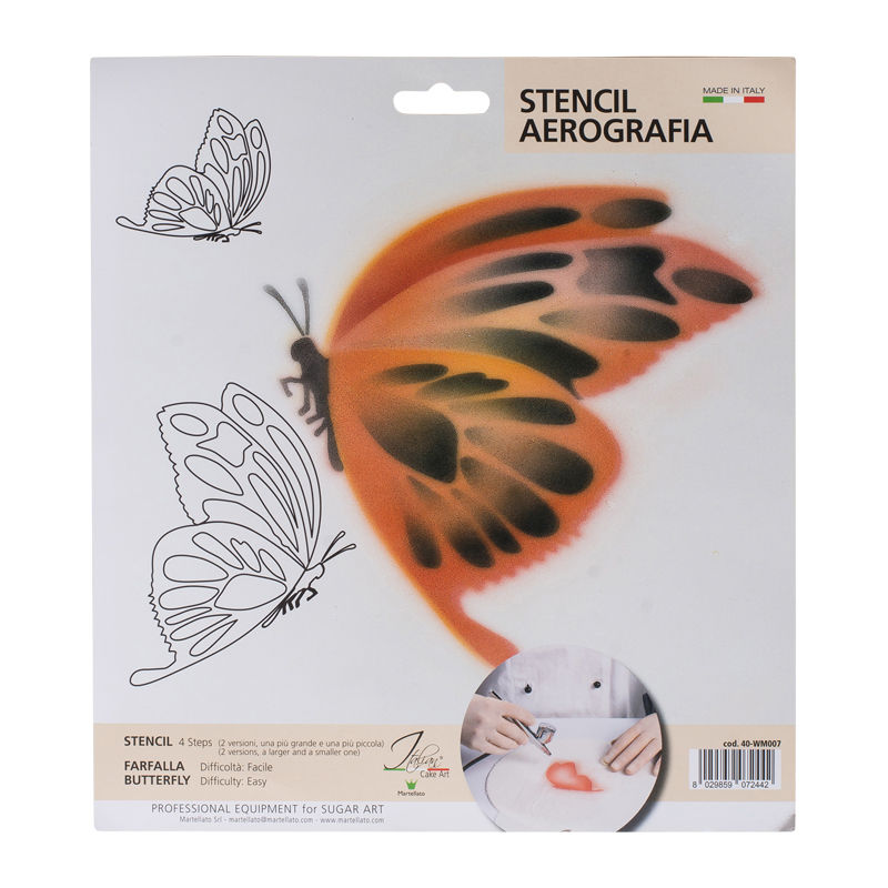 Martellato Stencil Butterfly 92X78/50X43M  - 1 Pc