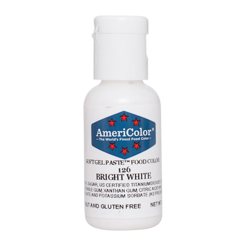 Americolor Softgel Color Paste Bright White 0.75Oz - 1 Pc