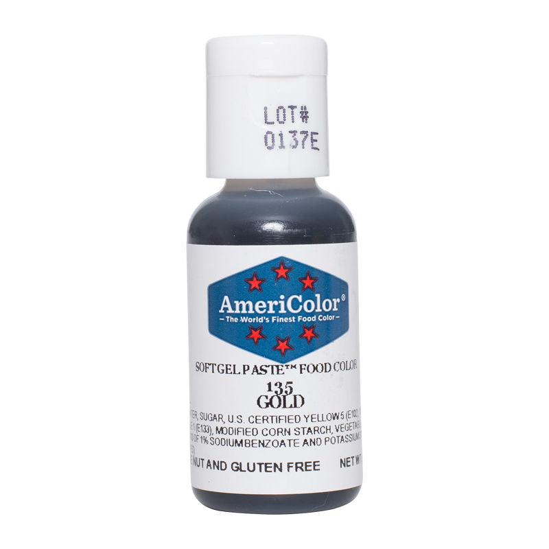 Americolor Softgel Color Paste Gold 0.75Oz - 1 Pc