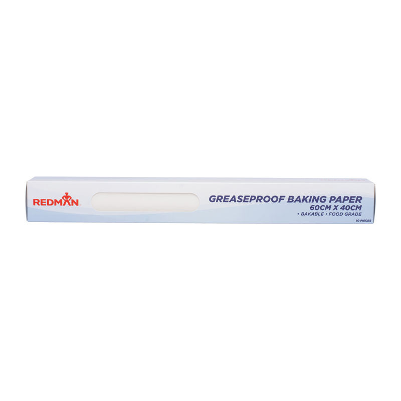 Redman Greaseproof Paper Bleached 60X40Cm  - 10Pc
