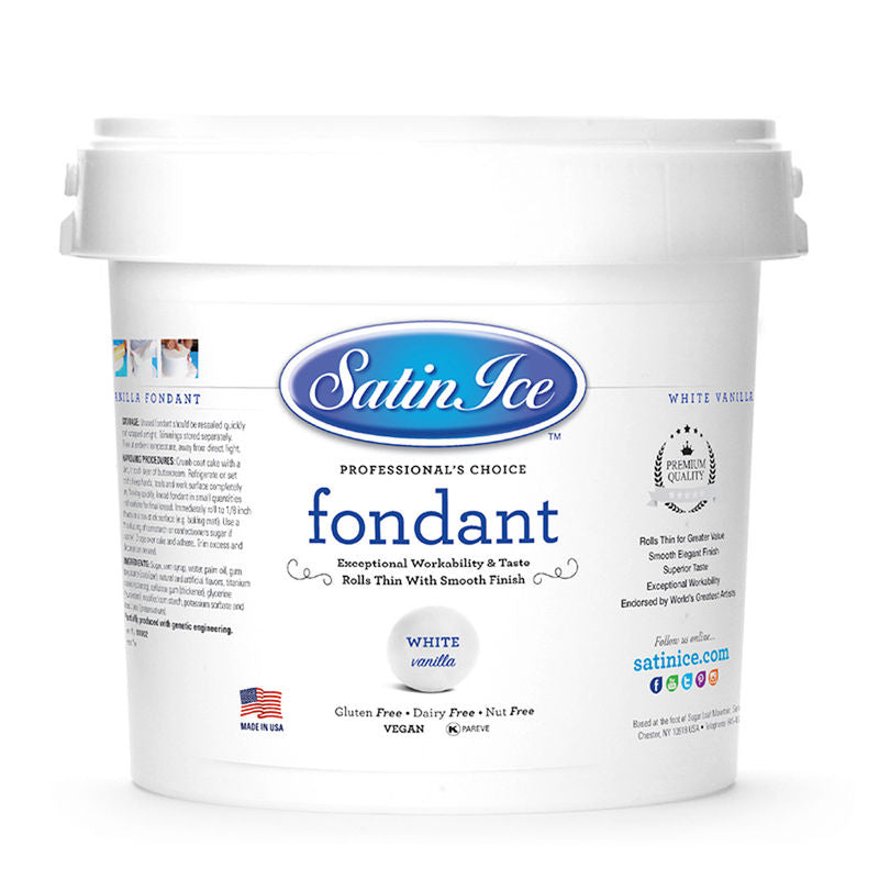 Satin Ice White Rolled Fondant Vanilla  - 5 Kg