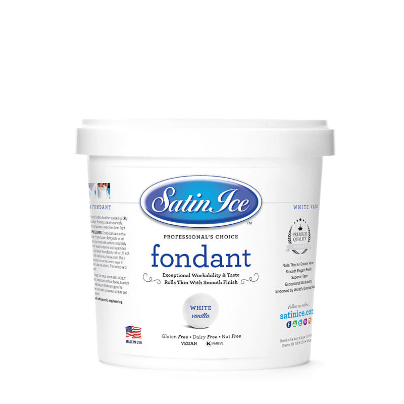 Satin Ice White Rolled Fondant Vanilla  -  1Kg