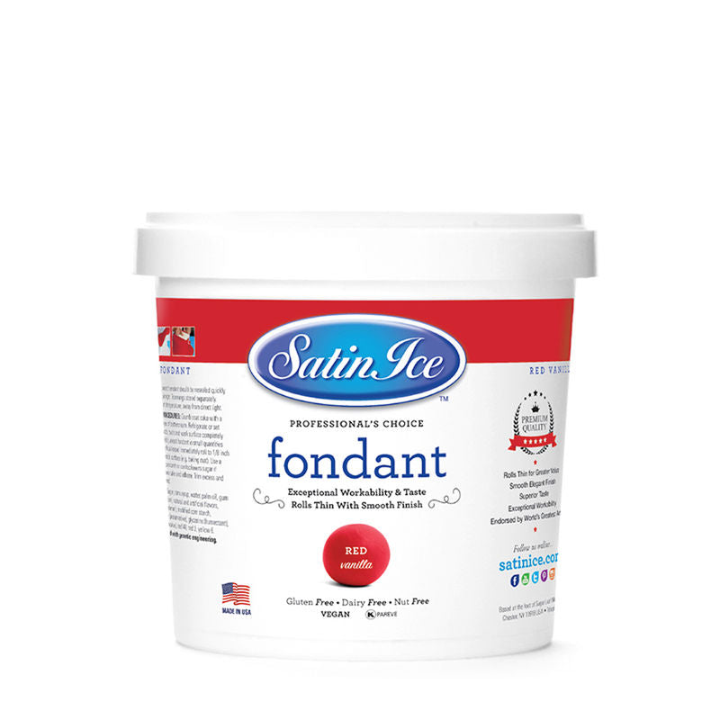Satin Ice Red Rolled Fondant Vanilla  -  1Kg