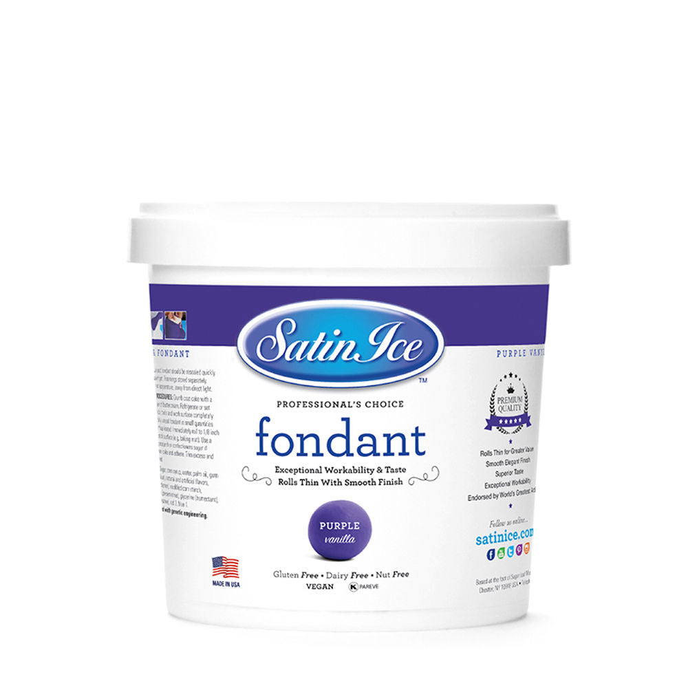 Satin Ice Rolled Fondant Purple/Satin Ice  - 0.91 Kg