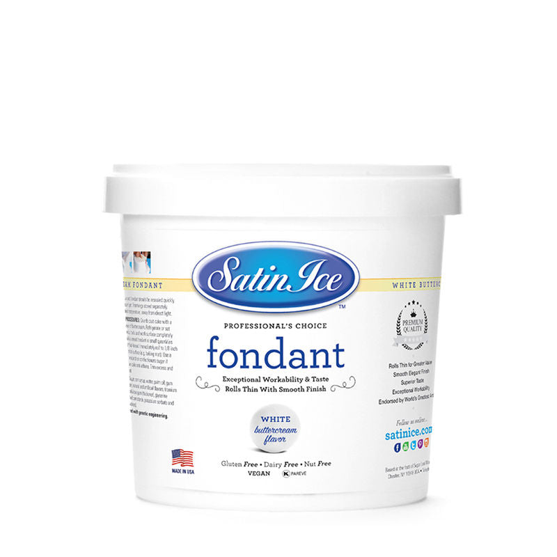 Satin Ice White Buttercream Rolled Fondant  -  1Kg
