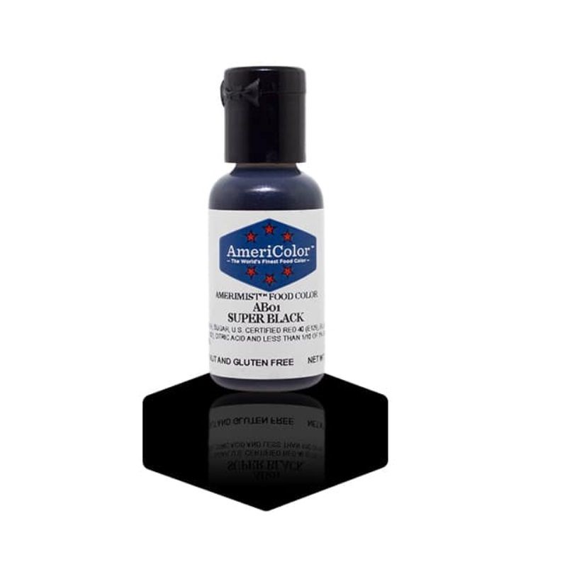 Americolor Airbrush Color Super Black 0.65Oz - 1 Pc