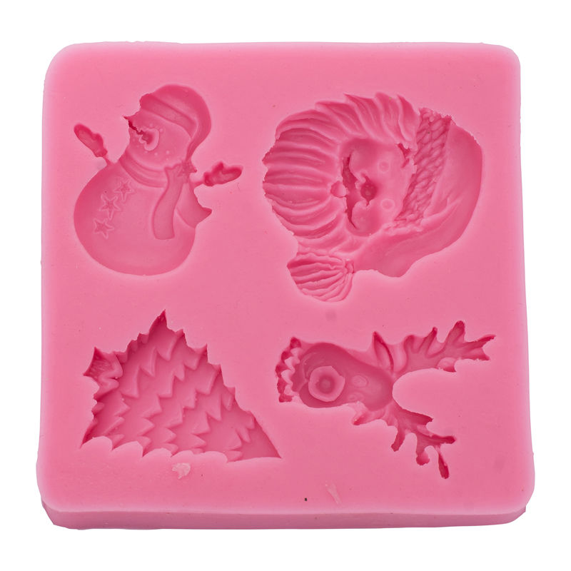 Redman Silicone Mould 4 X'Mas Decor  - 1 Pc
