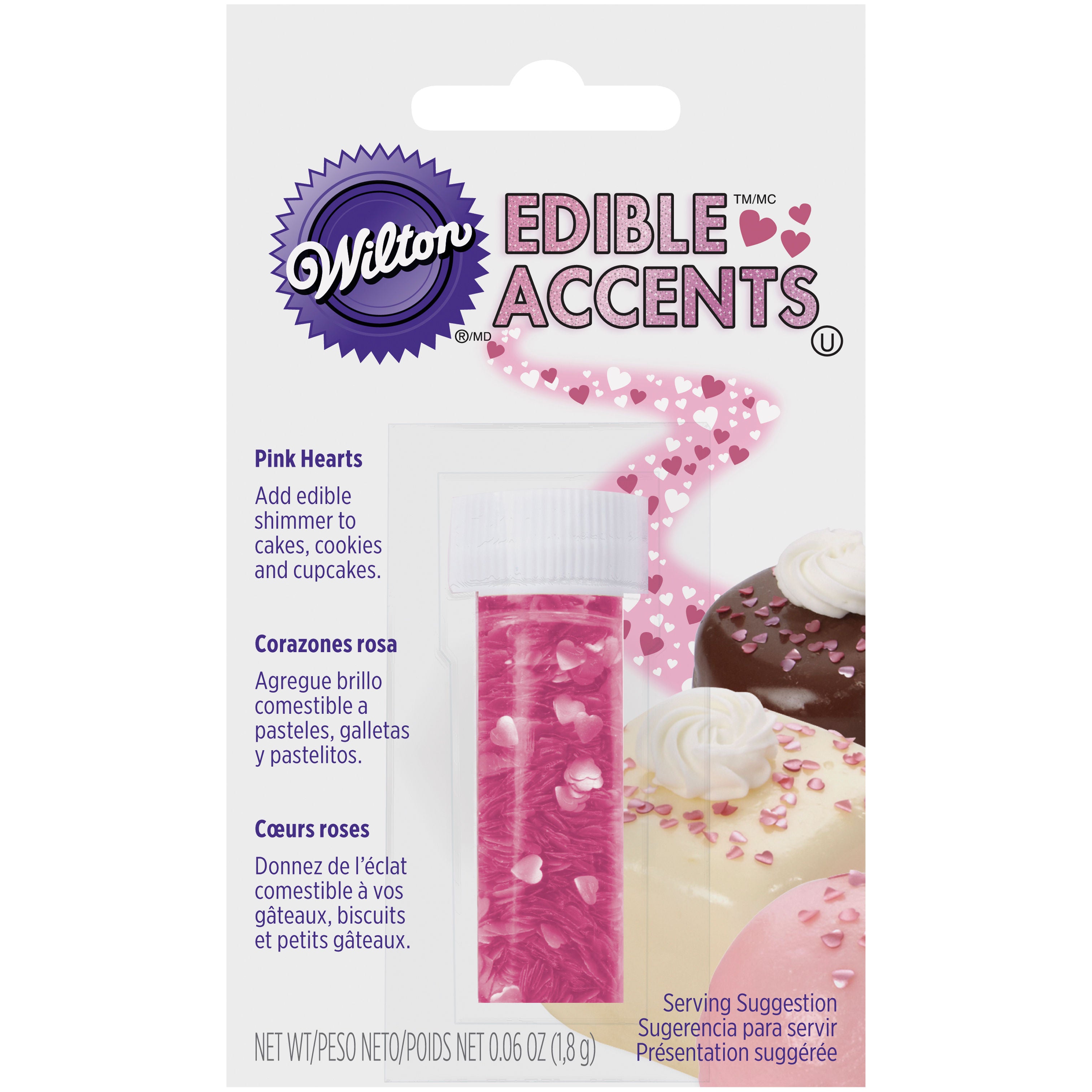 Wilton Sprinkles Pink Heart 703-205  - 1 Pc