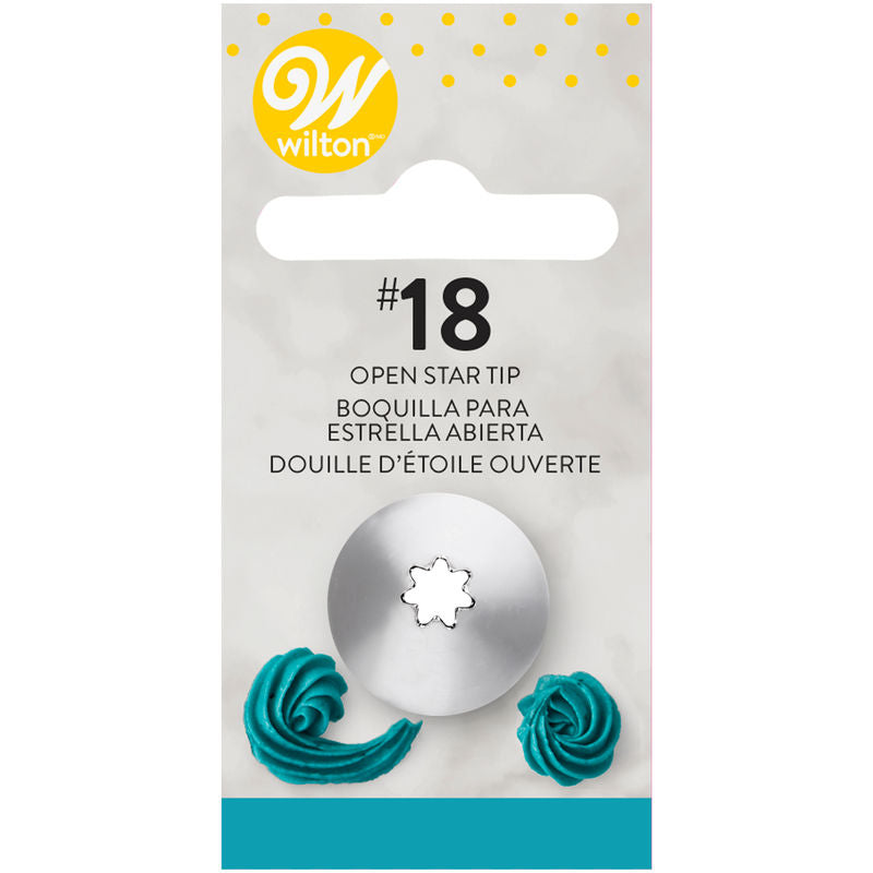 Wilton Carded Piping Tip Open Star #18 418-18 - 1 Pc