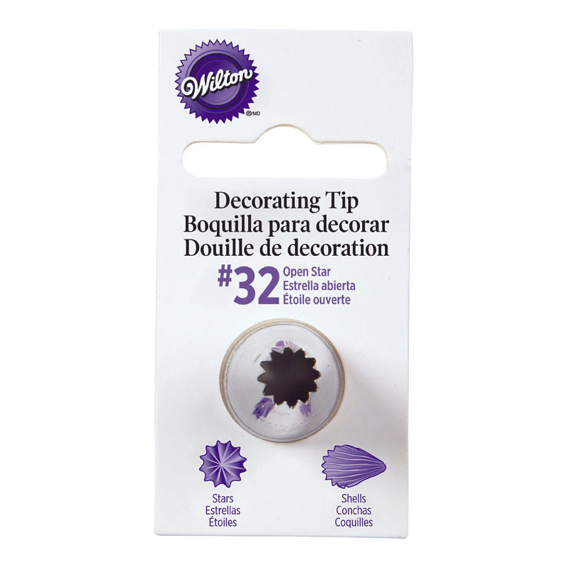Wilton Piping Tip Open Star #32 Carded -1 Pc