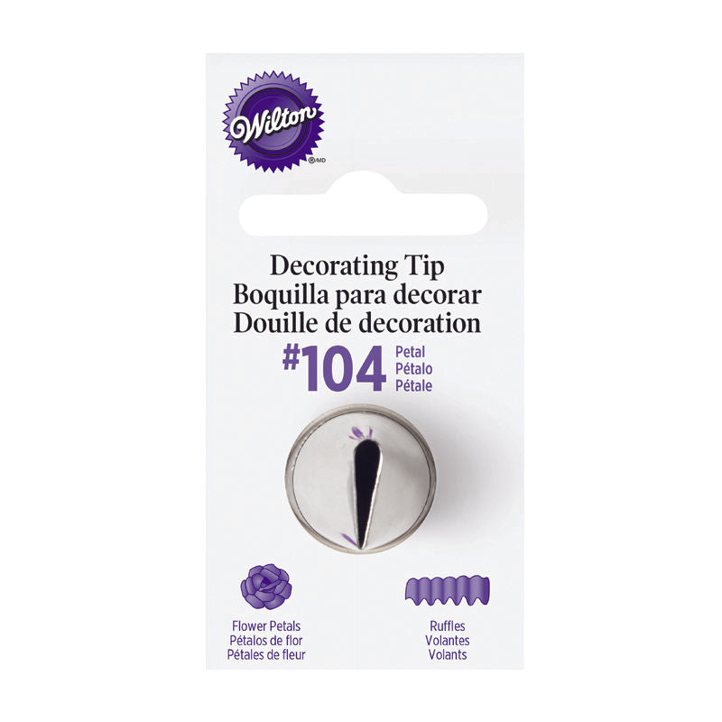 Wilton Piping Tip Petal #104 Carded -1 Pc