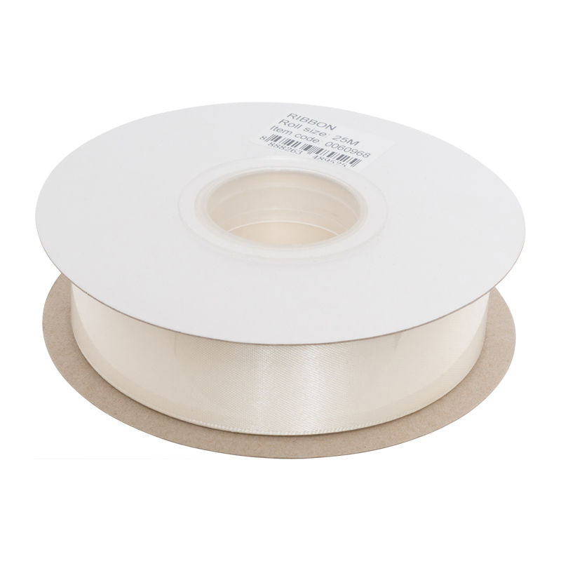 Redman Ribbon Satin Antique White 25Mmx25M - 1 Pc