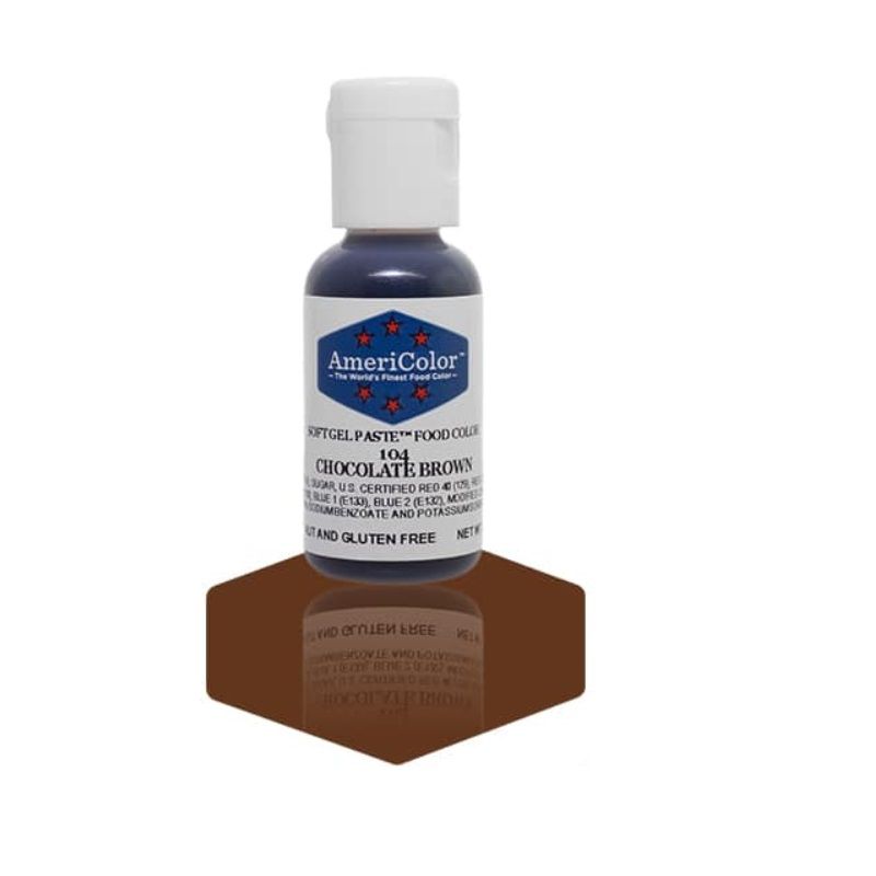 Americolor Softgel Color Paste Chocolate Brown 0.75Oz - 1 Pc