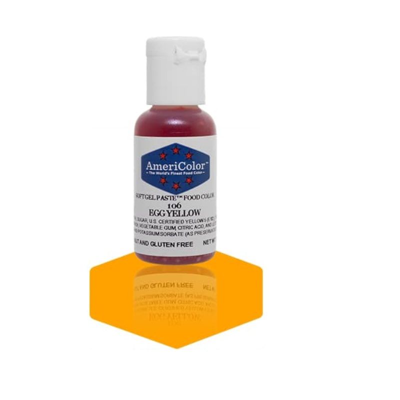Americolor Softgel Color Paste Egg Yellow 0.75Oz - 1 Pc