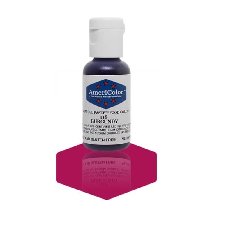 Americolor Softgel Color Paste Burgundy 0.75Oz - 1 Pc