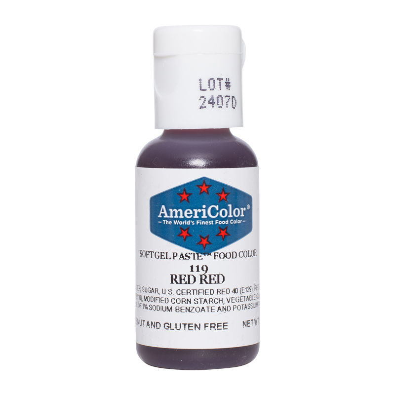Americolor Softgel Color Paste Red Red 0.75Oz - 1 Pc