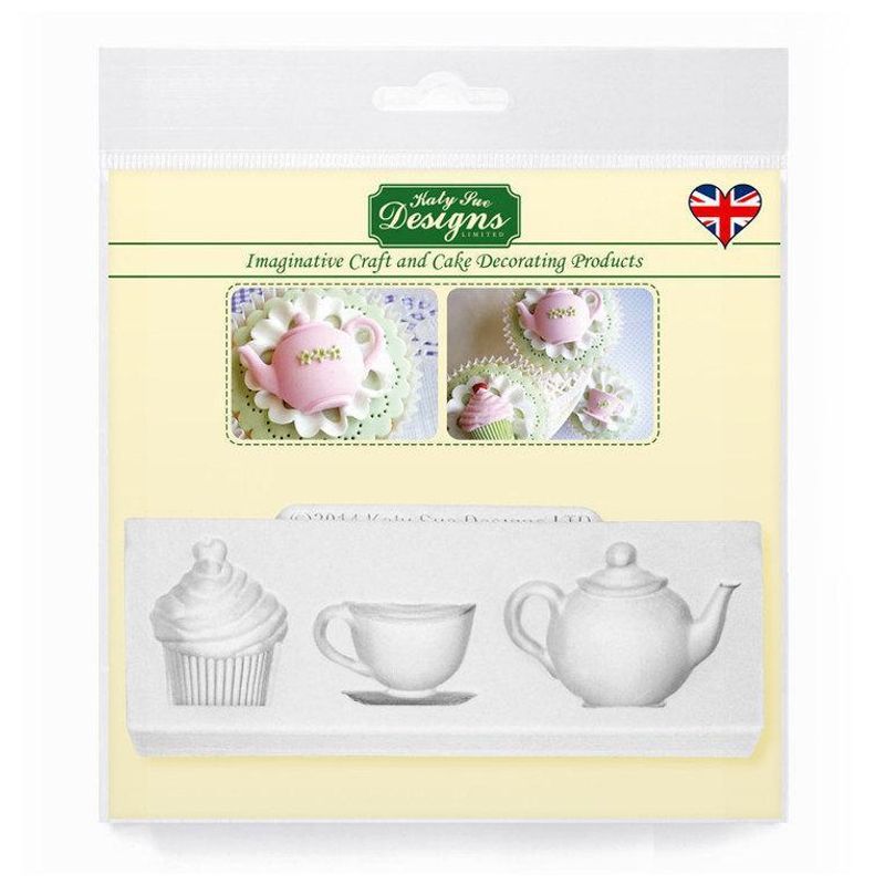 Katy Sue Afternoon Tea Silicone Mould Ce13  - 1 Pc