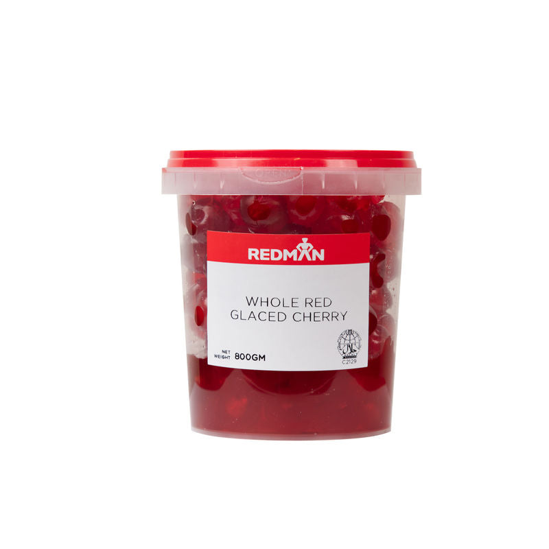 Redman Whole Red Glaced Cherry  - 800 G
