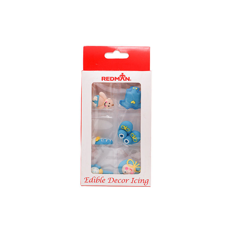 Redman Icing Decor- Christening  - Blue